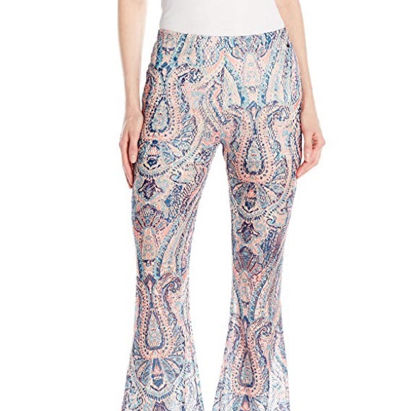 Buffalo David Bitton Pants - Buffalo Fara Paisley Knit Flare Leggings pants L